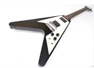 Gibson Flying V 67 EBONY w/hard case Free shipping Guiter Bass From JAPAN #A2818