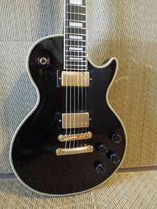 Epiphone LPC-90 LPC90 Les Paul Custom Electric Guitar Black Japan Used Rare