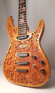 Blueberry New Handmade Top-carved Electric Guitar "Goddesses" w/ Seymour Duncans