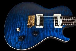 2008 PAUL REED SMITH PRS SINGLECUT TREM ARTIST PACKAGE QUILT TOP ~ WHALE BLUE