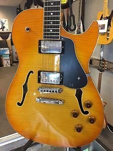 BP Rose Alexis Rose Electric Guitar Semi-Hollow Body w Flight Case and Strap