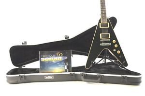2016 Gibson Flying V Traditional Pro Electric Guitar- Black w/Case & EMG HET PU