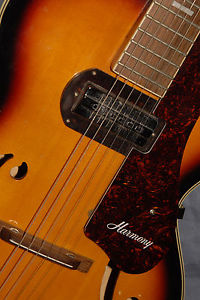 2008 Harmony H50 reissue Sunburst Hollow Electric Guitar