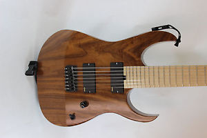 Custom Walnut 7 String R-Type Guitar EMG Gotoh Hipshot Dimarzio Cliplock
