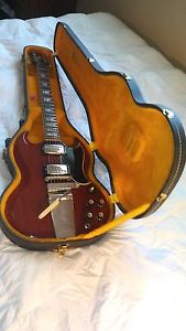 ALL ORIGINAL 65 Gibson SG Standard Electric Guitar with case. Very rare classic