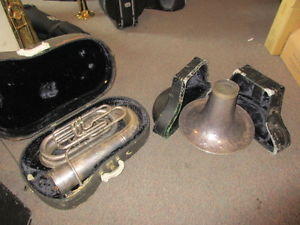 king silver tuba straight bell
