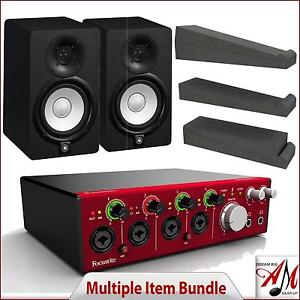 Focusrite Clarett 4PRE Interface with Yamaha HS5 Studio Monitors ** BUNDLE, NEW