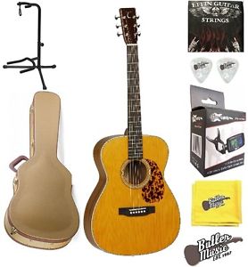 Tanglewood TW40 O AN Orchestra Folk Acoustic Guitar w/GD Hard Case + More!!