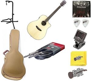 Breedlove Pursuit Dreadnought EB Ebony B&S A/E Guitar w/GD tweed Hardcase + More