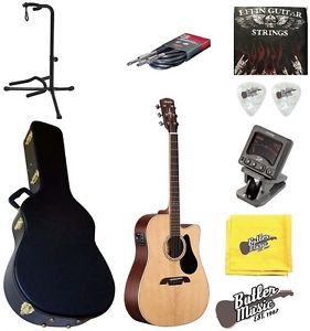 Alvarez AD60CE Dreadnought Cutaway A/E guitar w/Black Hardshell case + More!