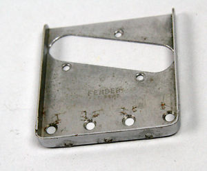 VINTAGE 1954-1958 FENDER TELECASTER GUITAR 3 SADDLE BRIDGE USA PLATE ORIGINAL