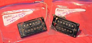 GIBSON PATENT DECAL HUMBUCKING PICKUPS 1970 LES PAUL CUSTOM MATCH SET FULL POWER