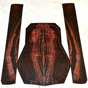 BRAZILIAN ROSEWOOD ACOUSTIC GUITAR FIGURED LUTHIER SET