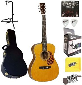 Tanglewood TW40 O AN Orchestra Folk Acoustic Guitar w/BK Hard Case + More