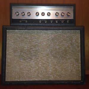 1963 SILVERTONE 1484 TUBE TWIN TWELVE PIGGY BACK COMBO GUITAR AMP REVERB TREMOLO