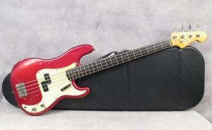 1964 FENDER PRECISION BASS  - CANDY APPLE RED - ANDY BAXTER BASS