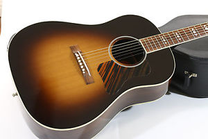 2010 Gibson Advanced Jumbo Vintage Sunburst Near Mint Great Tone Acoustic Guitar
