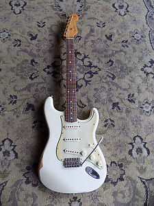 2008 Fender Road Worn 60s Stratocaster RELIC WHITE FINISH nitro Tex Mex