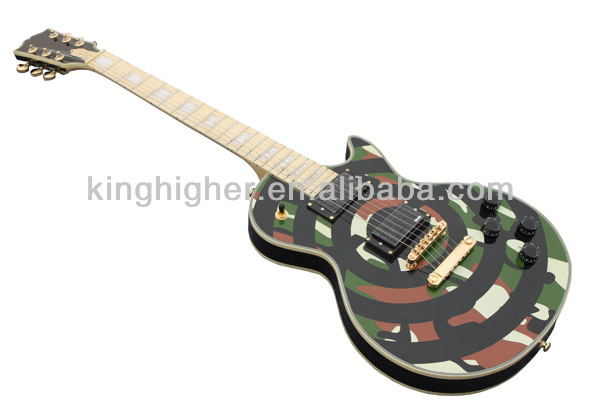 Glisten Electric Guitar cheapest Camouflage circle OEM high quality