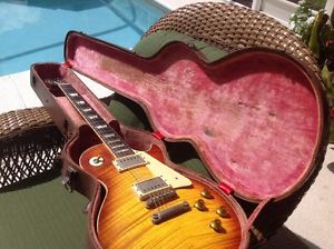 1950's Original Lifton Gibson Les Paul Case 5 Latch Standard Burst Goldtop