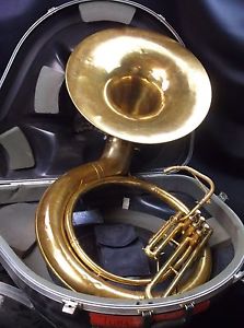 King HN White Brass Eb Sousaphone