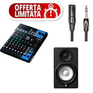 YAMAHA MG 10XU MIXER + MONITOR YAMAHA HS 5 + CAVI COLLEGAMENTO
