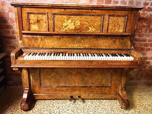 Flash Sale! Kaps Antique Walnut Traditional Upright Piano Overstrung Serviced