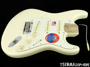 LOADED 2016 American Fender JEFF BECK Strat BODY Stratocaster Olympic White SALE