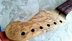 USA Custom Guitars Roasted 5A Birdseye Maple Stratocaster Neck - Fender strings