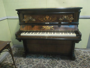 Reconditioned,Antique, Walnut, Arts & Crafts Piano. CAN DELIVER.
