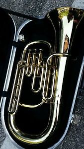 Amati Kraslice AEP-231E 3 Valve Euphonium Horn w/ Hard Case Czech Rep AEP231