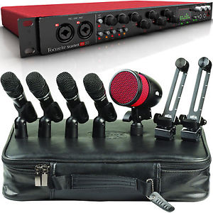 Heil Sound HDK-5 Drum Mic Kit + Focusrite Scarlett 18i20 Recording Interface