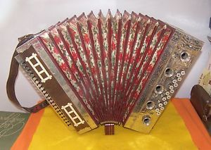 4 Row Diatonic Helicon Bass Button Accordion / Graz Austria