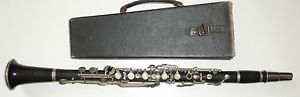 Vintage Excelsior Hawkes & Son London closed hole Clarinet Bb