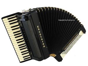 Akkordeon Excelsior AC "Continental",schwarz/gold, Cassotto, a mano