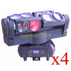 4pcs 8x10w rgbw Cree LED Spider Beam Moving Head 4 in1 Cree LED wash Light