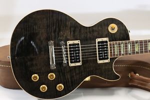 RARE! 2001 Gibson Les Paul 1960 Classic Plus Trans Black Flame, Awesome Tone! 