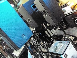 ElectroVoice EV ZLX15P Package with Yamaha MG124CX and Shure SM58 mic