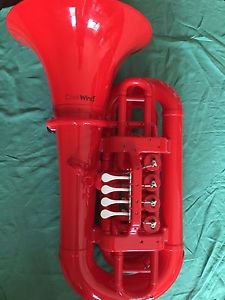New Cool Wind Plastic Tubas Red key Bb Good Music Gift