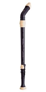Aulos Bass Recorder, Three Piece Bent Neck Knick Style. AU521