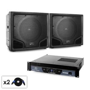 BRAND NEW SUB-WOOFER 300W RMS AND AMP 2000W PACKAGE 2 SUBS * FREE P&P UK OFFER *