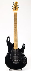 Music Man Silhouette Black Electric Guitar w/Soft Case From JPN F/S Used#G128