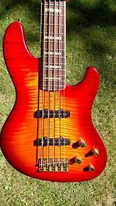 Fender American Deluxe Jazz V Electric Bass Guitar Right Handed Rare Flame Maple