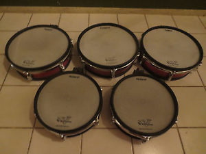 5 Roland pd-120 pd-100 5 PC V Drum Mesh Package RED