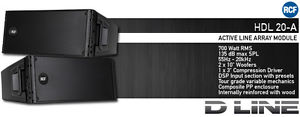 4x RCF HDL 20-A Line Array + 2 FLY BAR HDL 20 LIGHT+2 AC PMX SPEAKER POLE  MOUNT