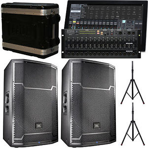 2x JBL PRX715 Loudspeaker System & Presonus StudioLive RM32 AI Digital Mixer