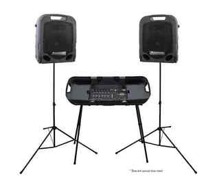 Peavey ESCORT 3000 300w Portable PA Powered Speaker System w/Mixer + 2 PVI Mics