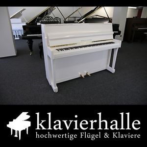 Hochwertiges Grotrian-Steinweg Klavier, weiß poliert in neuwertiger Optik