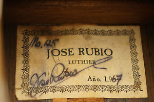 1967 Jose Rubio Classical Guitar