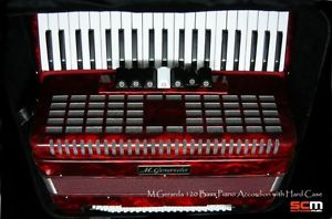 BRAND NEW M GERARDA 120 BASS PIANO ACCORDION MG-JH2008R WITH HARD CASE